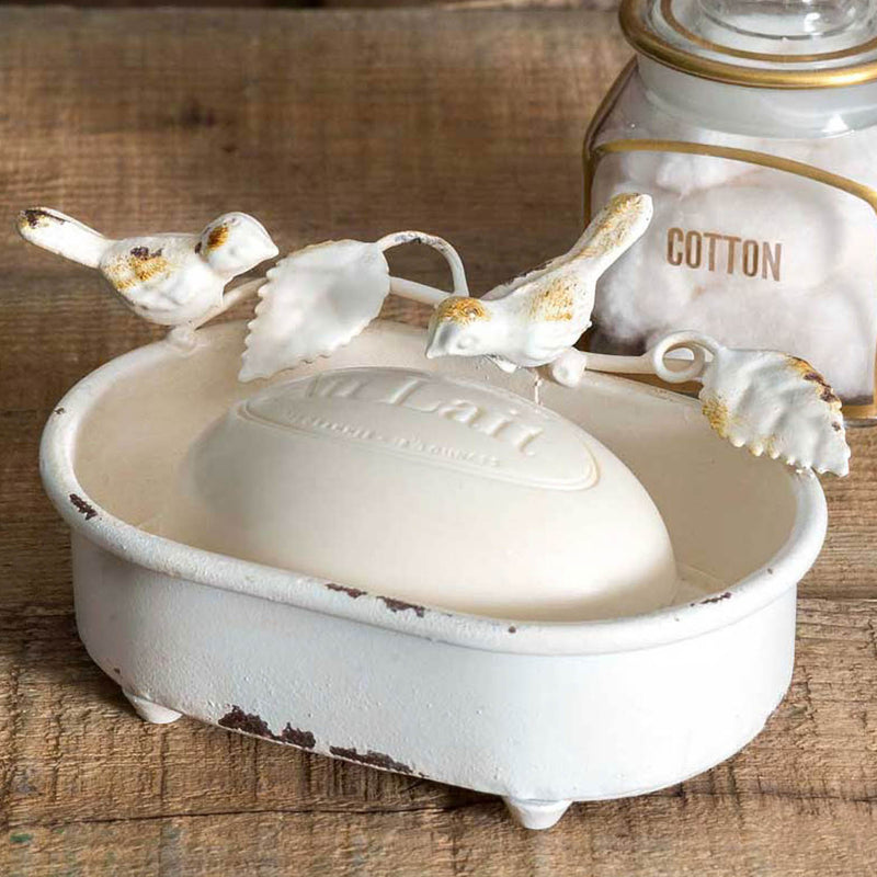 Pair of Birds White Soap Dish