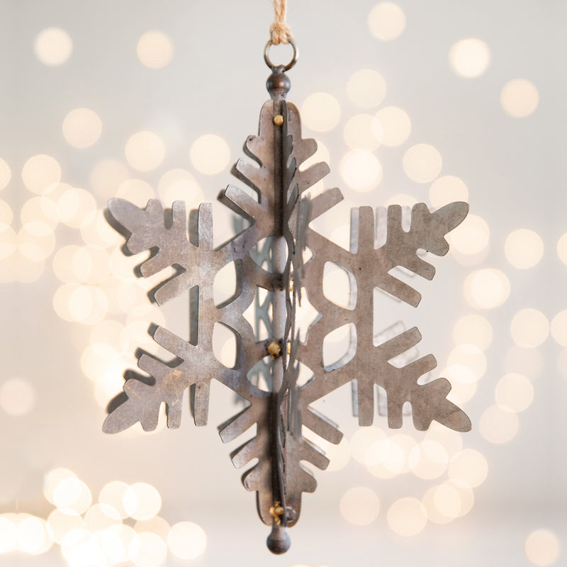 Blizzard Snowflake Ornament Set of 2