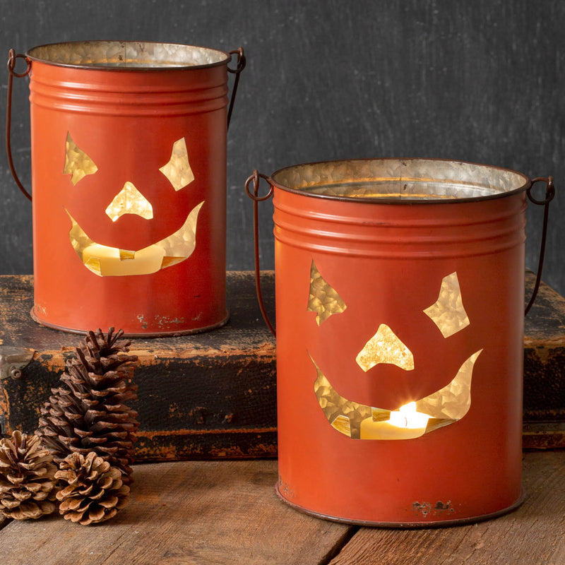 Jack-O'-Lantern Candleholder Set of 2