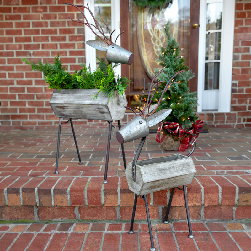 Standing Reindeer Planter Set of 2