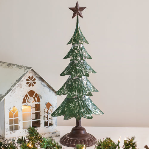 Christmas Tree with Star Sculpture