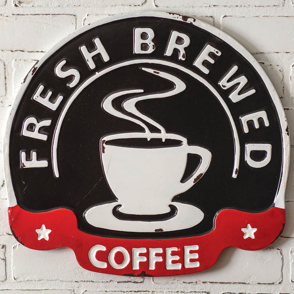 Fresh Brewed Coffee Metal Wall Art – Paynes Gray