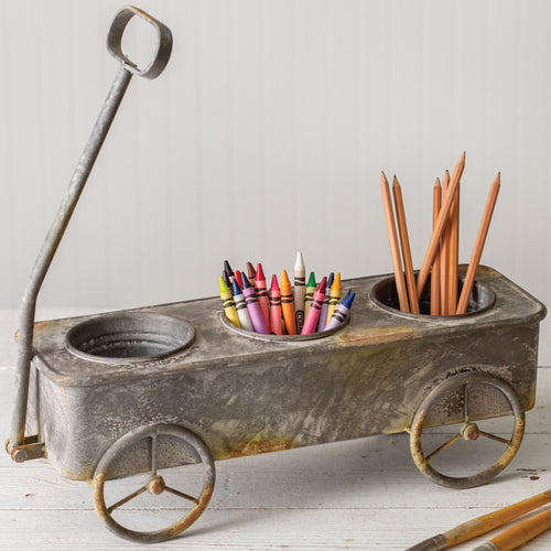 Rusty Wagon Divided Planter