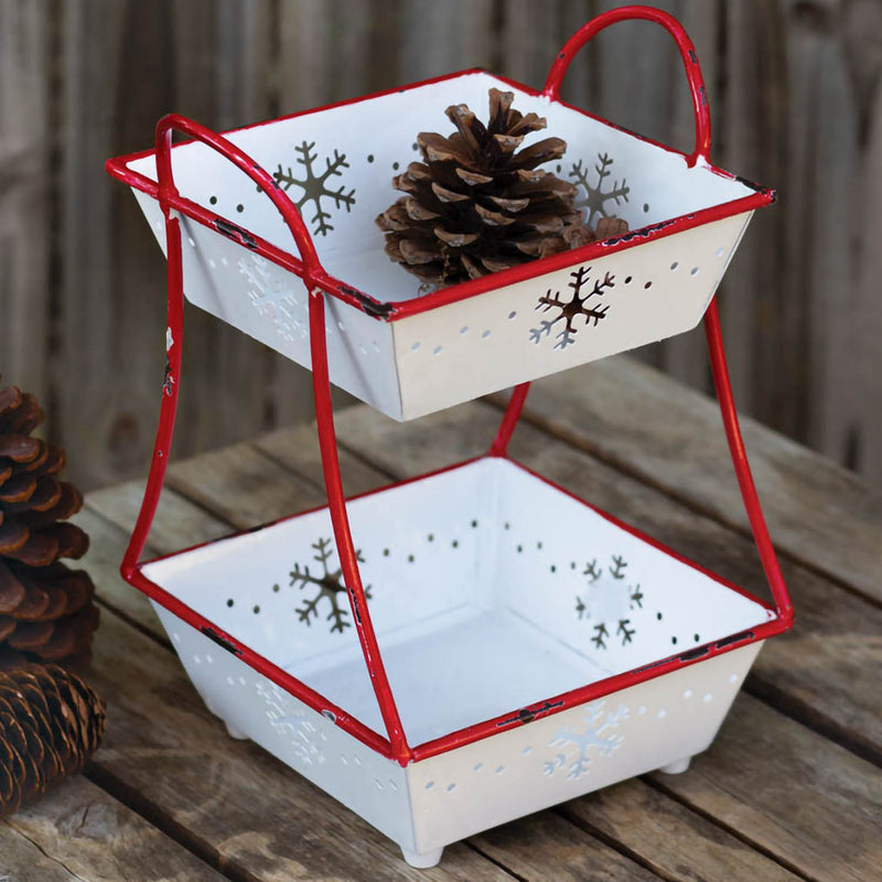 Two-Tier Snowflake Tray