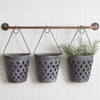 Half Round Open Weave Metal Wall Bucket