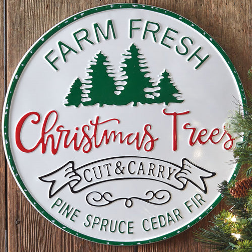 Cut and Carry Christmas Trees Wall Sign