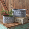 Oval Christmas Planter Set of 2