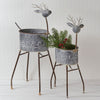 Reindeer Metal Planter Set of 2