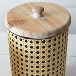 Open Weave Cane Container Set of 2