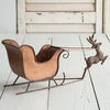 Rustic Tabletop Reindeer and Sleigh Decor