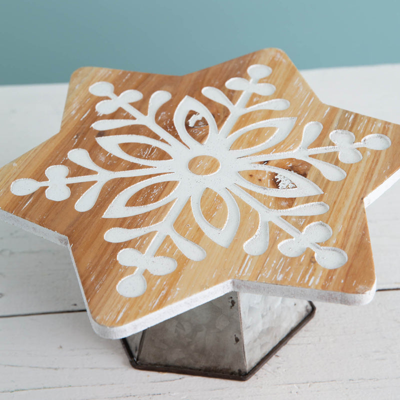 Snowflake Dessert Stand Set of 2