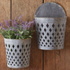 Open Weave Wall Hanging Bucket Set of 2