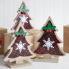 Buffalo Plaid Tabletop Tree Decor Set of 3