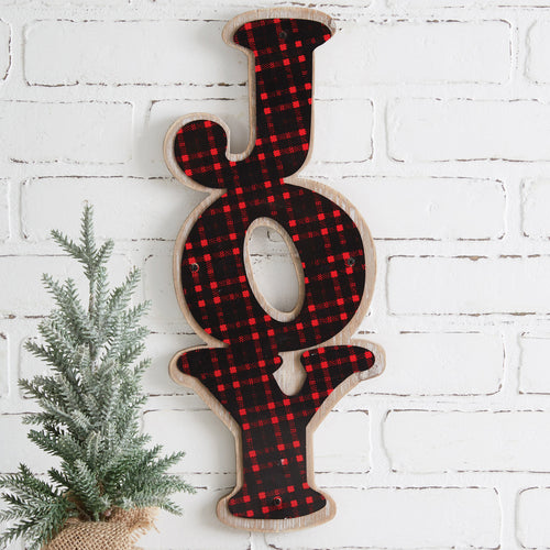 Buffalo Plaid Joy Wall Art