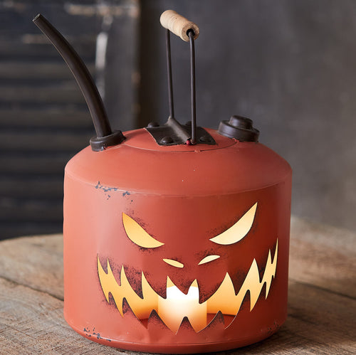 Carved Pumpkin Oil Can Luminary