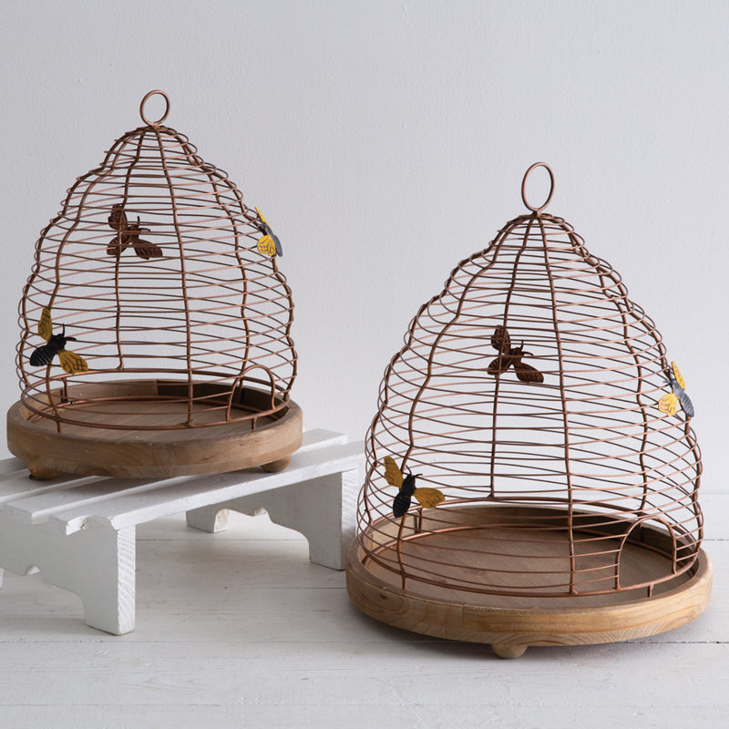 Wire Beehive Cloche Set of 2