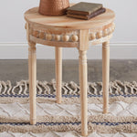 Beaded Round Side Table