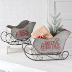 Christmas Sleighs Sculpture Set of 2