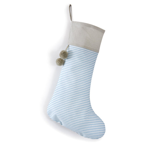 Neutral Striped Stocking with Cuff