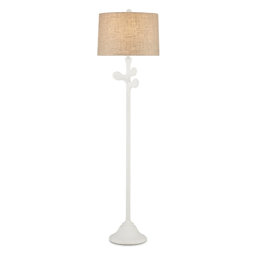 Currey & Co Charny White Floor Lamp