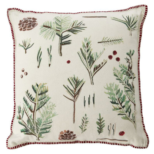 Botanical Pine Throw Pillow