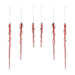 Spiral Icicle Drop Ornament Set of 6