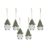 Gnome with Pine Tree Hat Ornament Set of 2