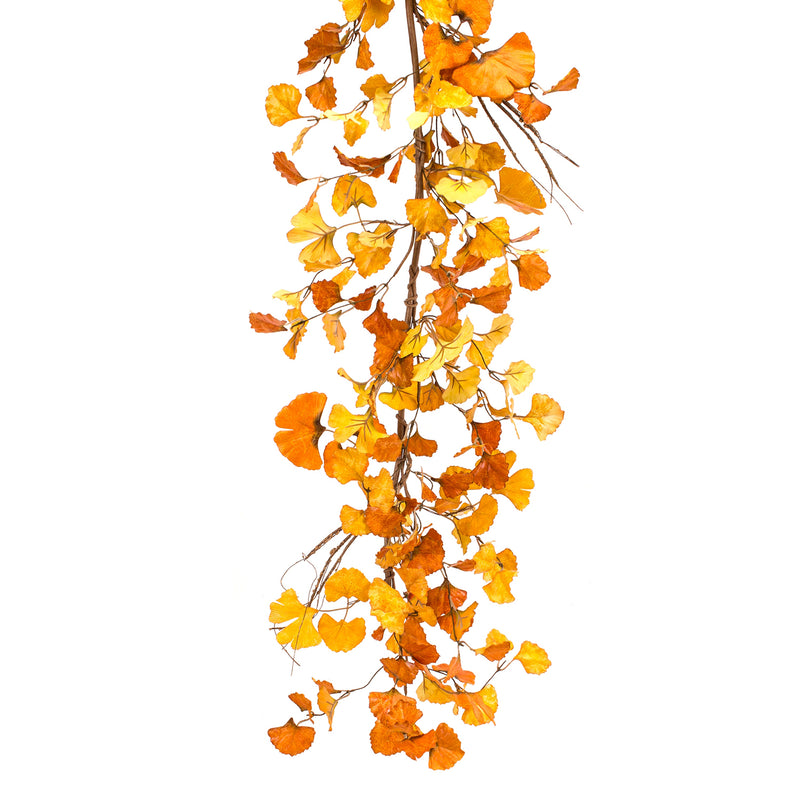 Fall Gingko Leaf Twig Garland Set of 2