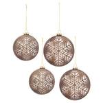 Bronze Glass Ball Ornament Set of 6