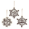 Cut Cookie Design Snowflake Ornament Set of 12