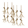 Rustic Deer Antler Hanging Ornament Set of 12