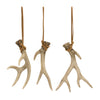 Rustic Deer Antler Hanging Ornament Set of 12