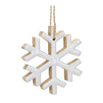 Wood Snowflake Ornament Set of 12