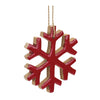 Wood Snowflake Ornament Set of 12