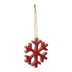 Wood Snowflake Ornament Set of 12