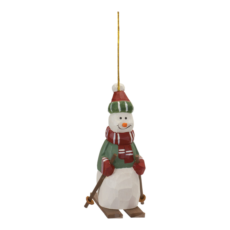 Snowman on Skis Ornament Set of 6