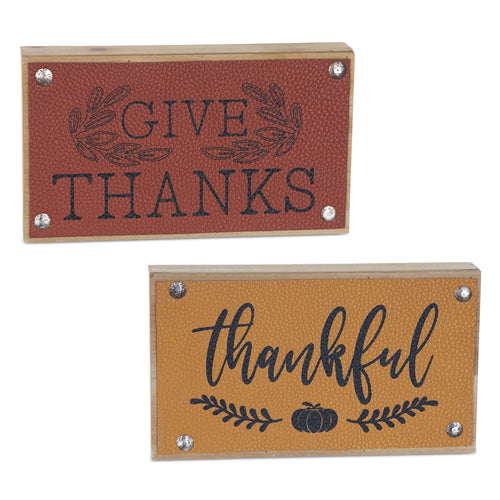 Thankful Harvest Sign Set of 6