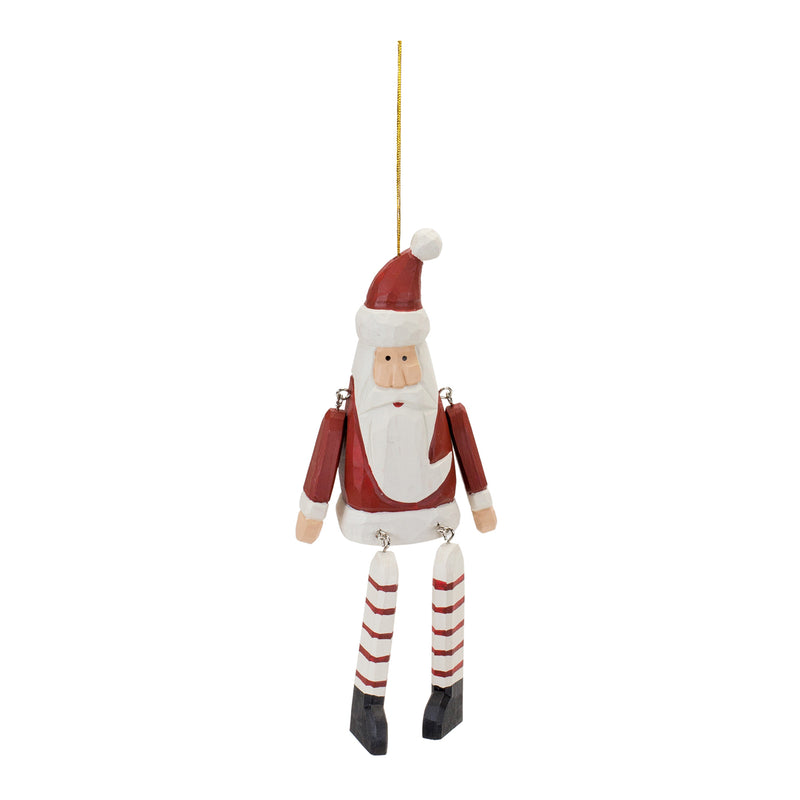 Dangle Santa Ornament Set of 6