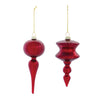 Glass Finial Drop Ornament Set of 12