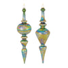 Irredescent Glass Finial Drop Ornament Set of 6