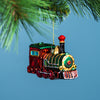 Glittered Glass Train Ornament Set of 6