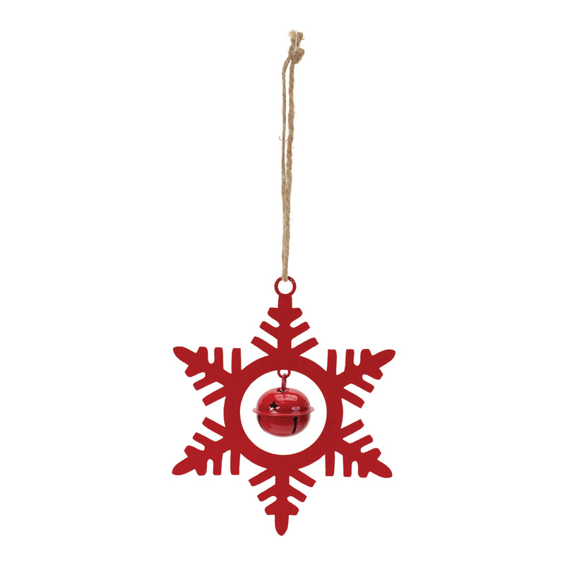 Snowflake with Bell Ornament Set of 12