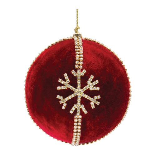 Jeweled Snowflake Ball Ornament Set of 4