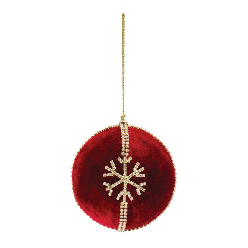 Jeweled Snowflake Ball Ornament Set of 4