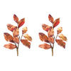 Metallic Harvest Leaf Spray Faux Plant Stem Set of 2