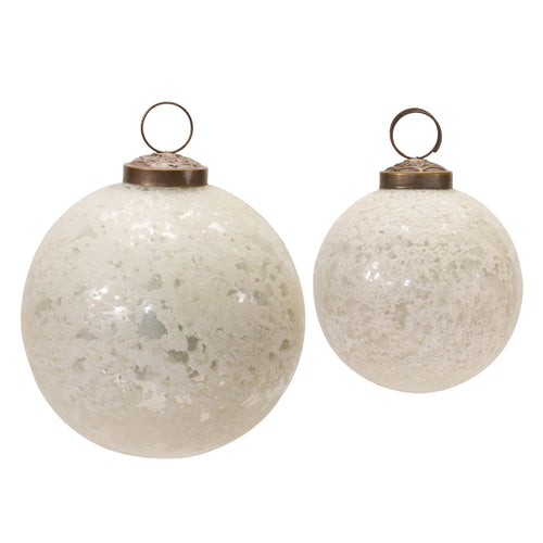 Frosted Glass Ornament Set of 4