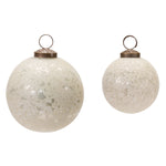 Frosted Glass Ornament Set of 4