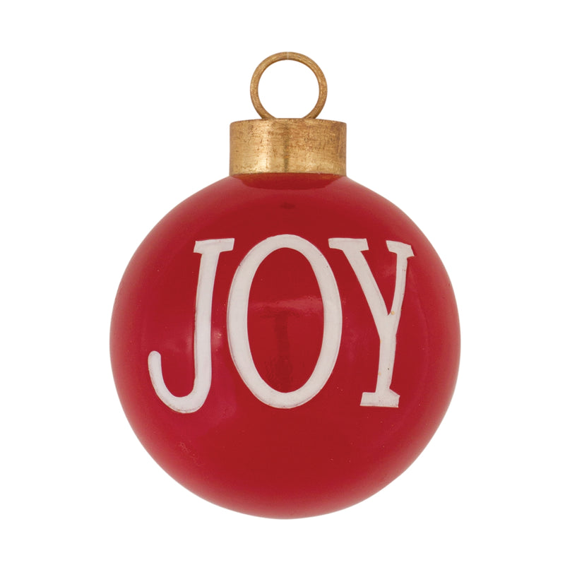 Joy and Noel Ball Ornament Set of 6