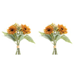 Fall Mum Floral Bundle Faux Plant Stem Set of 2