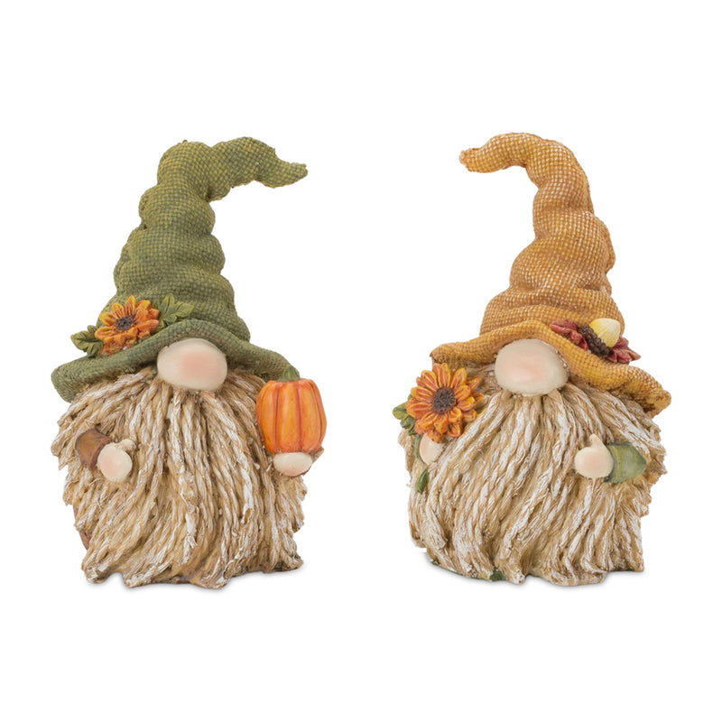 Fall Harvest Gnome Sculpture Set of 2